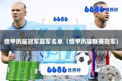 德甲历届冠军亚军名单（德甲历届联赛冠军）